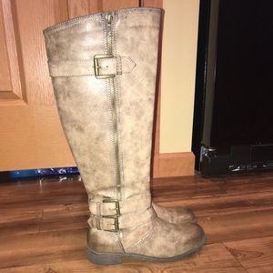Taupe Knee High Boots
